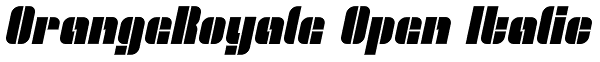 OrangeRoyale Open Italic Font