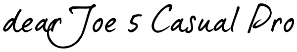 dearJoe 5 Casual Pro Font