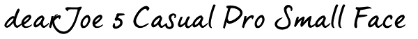 dearJoe 5 Casual Pro Small Face Font