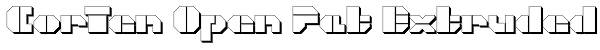 CorTen Open Fat Extruded Font
