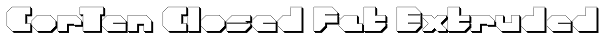 CorTen Closed Fat Extruded Font