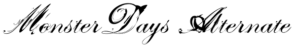 MonsterDays Alternate Font
