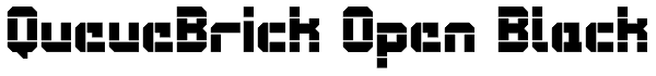 QueueBrick Open Black Font
