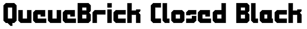 QueueBrick Closed Black Font
