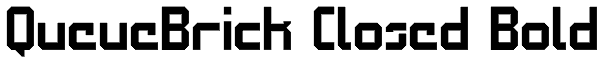 QueueBrick Closed Bold Font