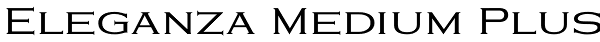 Eleganza Medium Plus Font