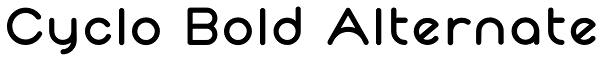 Cyclo Bold Alternate Font