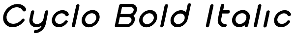 Cyclo Bold Italic Font