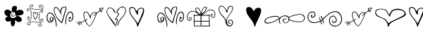 Hearts and Swirls Font
