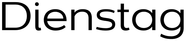Dienstag Font