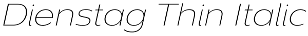Dienstag Thin Italic Font