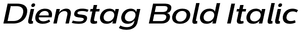 Dienstag Bold Italic Font