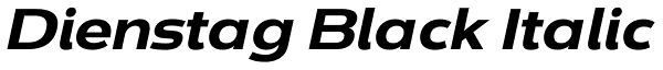 Dienstag Black Italic Font
