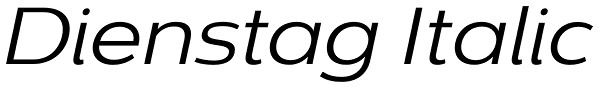 Dienstag Italic Font