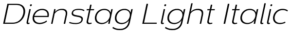 Dienstag Light Italic Font