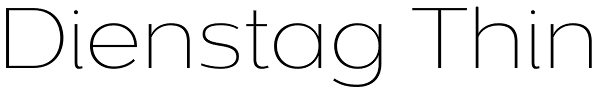 Dienstag Thin Font