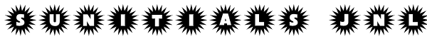 Sunitials JNL Font