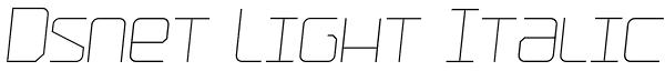 Dsnet Light Italic Font