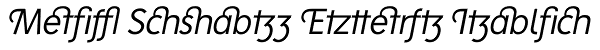 Mein Schatz Expert Italic Font