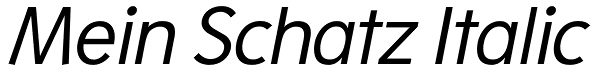 Mein Schatz Italic Font