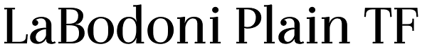 LaBodoni Plain TF Font