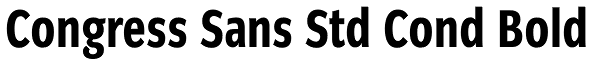 Congress Sans Std Cond Bold Font