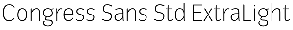Congress Sans Std ExtraLight Font