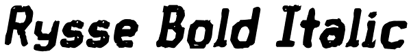 Rysse Bold Italic Font
