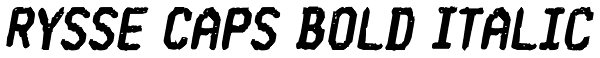 Rysse Caps Bold Italic Font