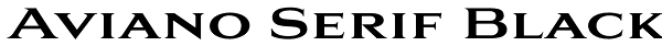Aviano Serif Black Font