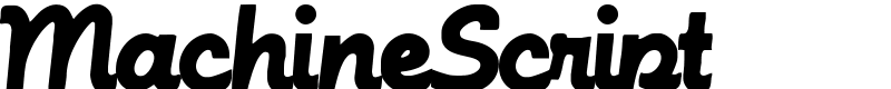 MachineScript Font