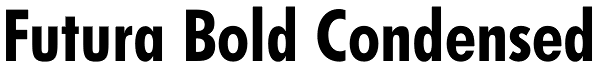 Futura Bold Condensed Font
