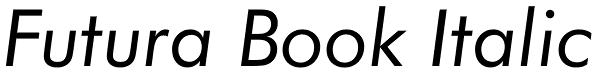 Futura Book Italic Font