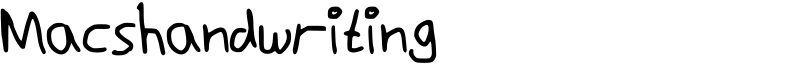 Macshandwriting Font