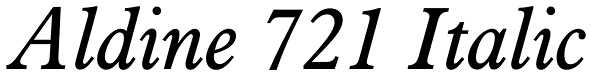 Aldine 721 Italic Font