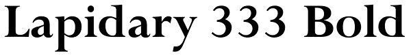 Lapidary 333 Bold Font