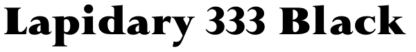 Lapidary 333 Black Font