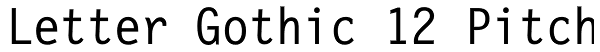 Letter Gothic 12 Pitch Font