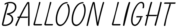 Balloon Light Font