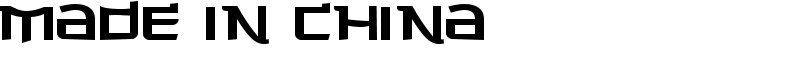 Made in China Font