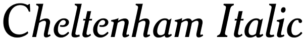 Cheltenham Italic Font