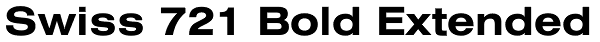 Swiss 721 Bold Extended Font