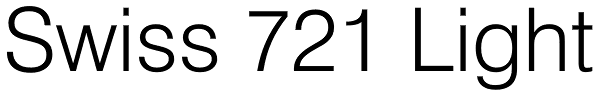 Swiss 721 Light Font