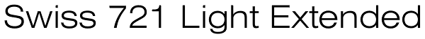 Swiss 721 Light Extended Font