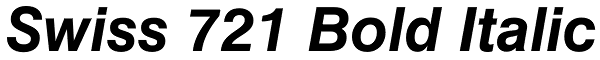 Swiss 721 Bold Italic Font
