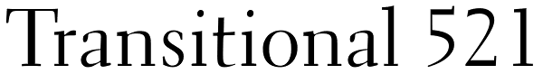 Transitional 521 Font