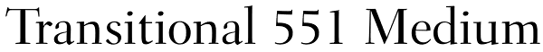 Transitional 551 Medium Font