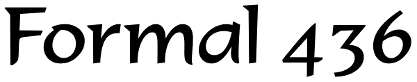 Formal 436 Font