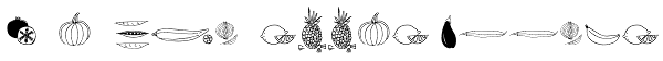 Fruit and Veggie Doodles Font