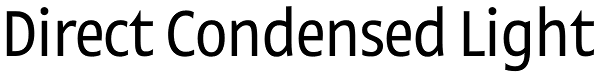 Direct Condensed Light Font